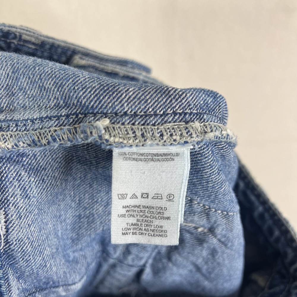 Free People We The Free Indigo Blue Colette High Waisted Wide Leg Jeans Size 26 - Picture 10 of 14